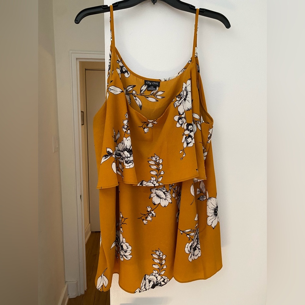 City Chic Yellow Floral Camisole - Like New